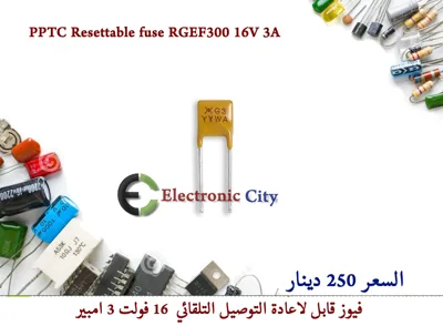 PPTC Resettable fuse RGEF300 16V 3A